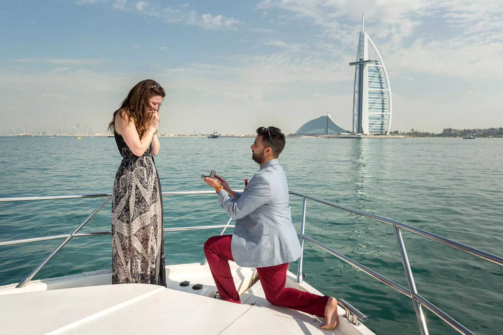proposal on a yacht